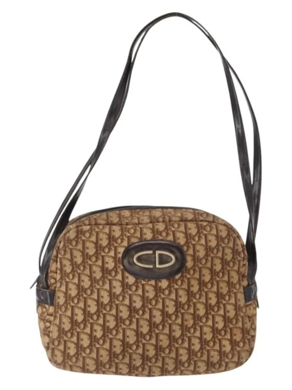 Christian Dior Trotter Canvas Shoulder Bag Brown Auth 156003 - Picture 2 of 16